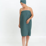 Cotton Waffle Sauna Wrap With Velcro