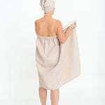 Cotton Waffle Sauna Wrap With Velcro