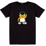 Men Cotton T-Shirt -  DJ Cat - Snøluv