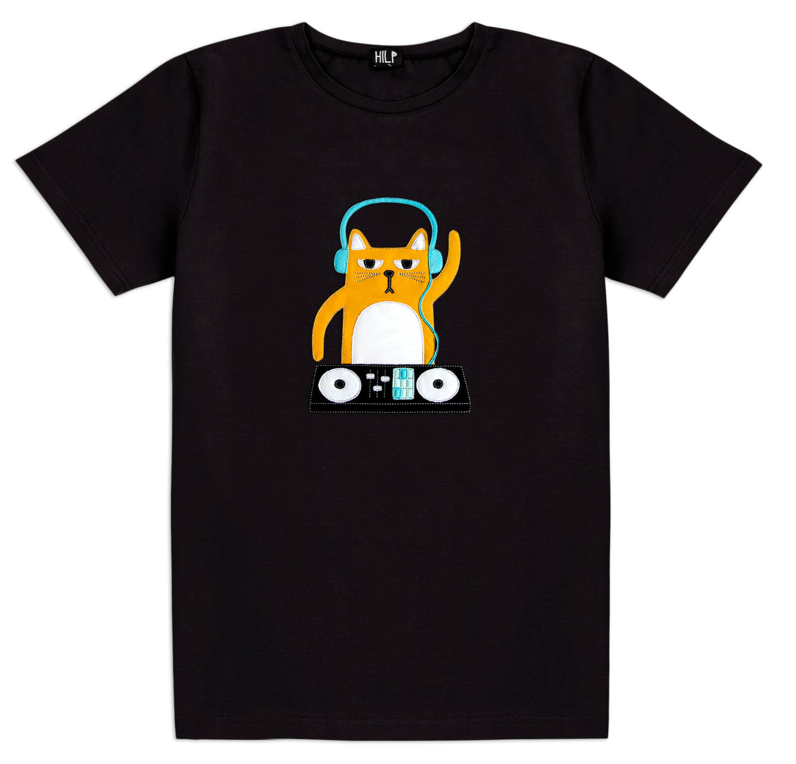 Men Cotton T-Shirt -  DJ Cat - Snøluv