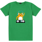 Men Cotton T-Shirt -  DJ Cat - Snøluv