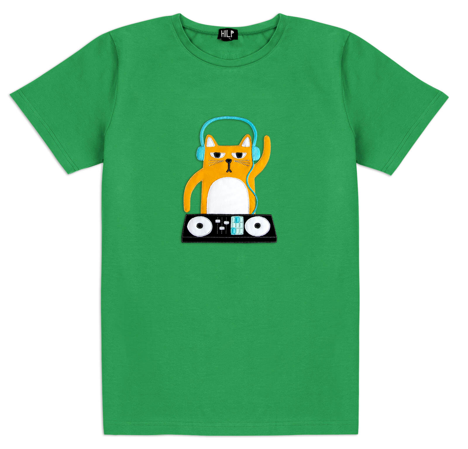 Men Cotton T-Shirt -  DJ Cat - Snøluv