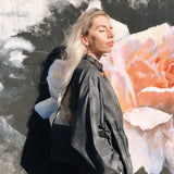 Leather Shoulder Bag Black Matte Chain Handmade - Snøluv
