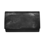 Leather Clutch Bag Wood and Leather Handmade - Snøluv