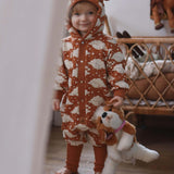 Eared Jumpsuit for Babies and Kids - Cinnamon Sheep