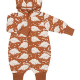 Eared Jumpsuit for Babies and Kids - Cinnamon Sheep