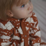 Eared Jumpsuit for Babies and Kids - Cinnamon Sheep