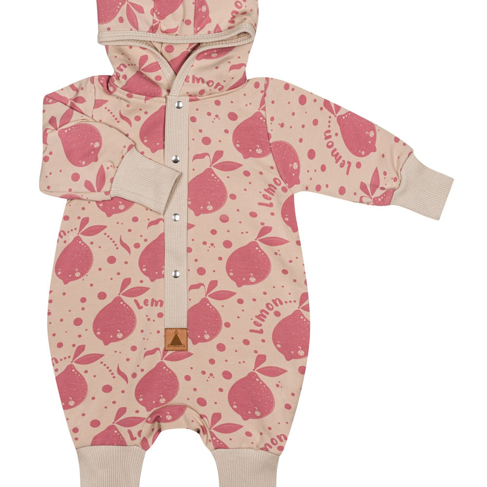 Eared Jumpsuit for Babies and Kids - Beige Lemons