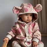 Eared Jumpsuit for Babies and Kids - Beige Lemons