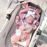 Eared Jumpsuit for Babies and Kids - Pink Suns