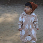 Eared Jumpsuit for Babies and Kids - Beige Suns