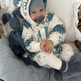 Eared Jumpsuit for Babies and Kids - Ecru Suns