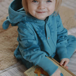 Eared Jumpsuit for Babies and Kids - Blue Suns