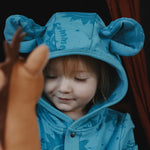 Eared Jumpsuit for Babies and Kids - Blue Suns