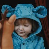 Eared Jumpsuit for Babies and Kids - Blue Suns