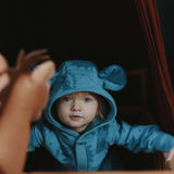 Eared Jumpsuit for Babies and Kids - Blue Suns