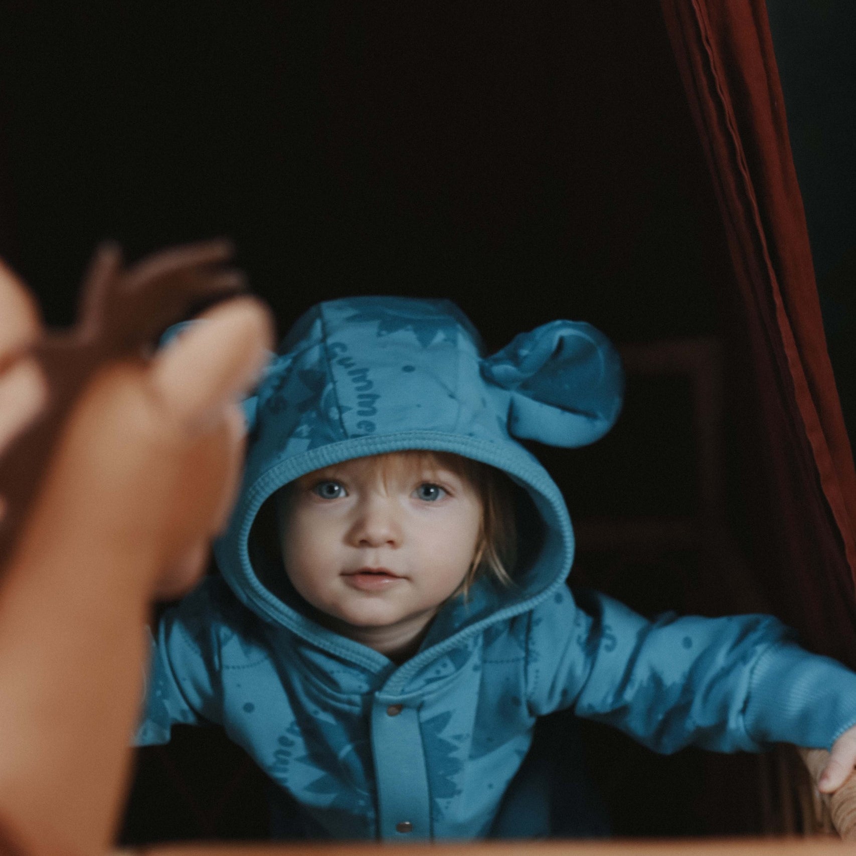 Eared Jumpsuit for Babies and Kids - Blue Suns