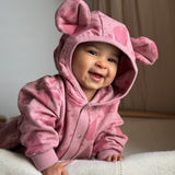 Eared Jumpsuit for Babies and Kids - Pink Lemons