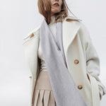 Natural Baby Alpaca Wool Scarf – Exclusive Fishbone