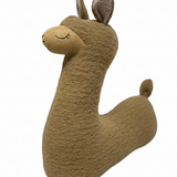 Handmade Alpaca Soft Toy Pillow, Natural Llama Fur Comfort