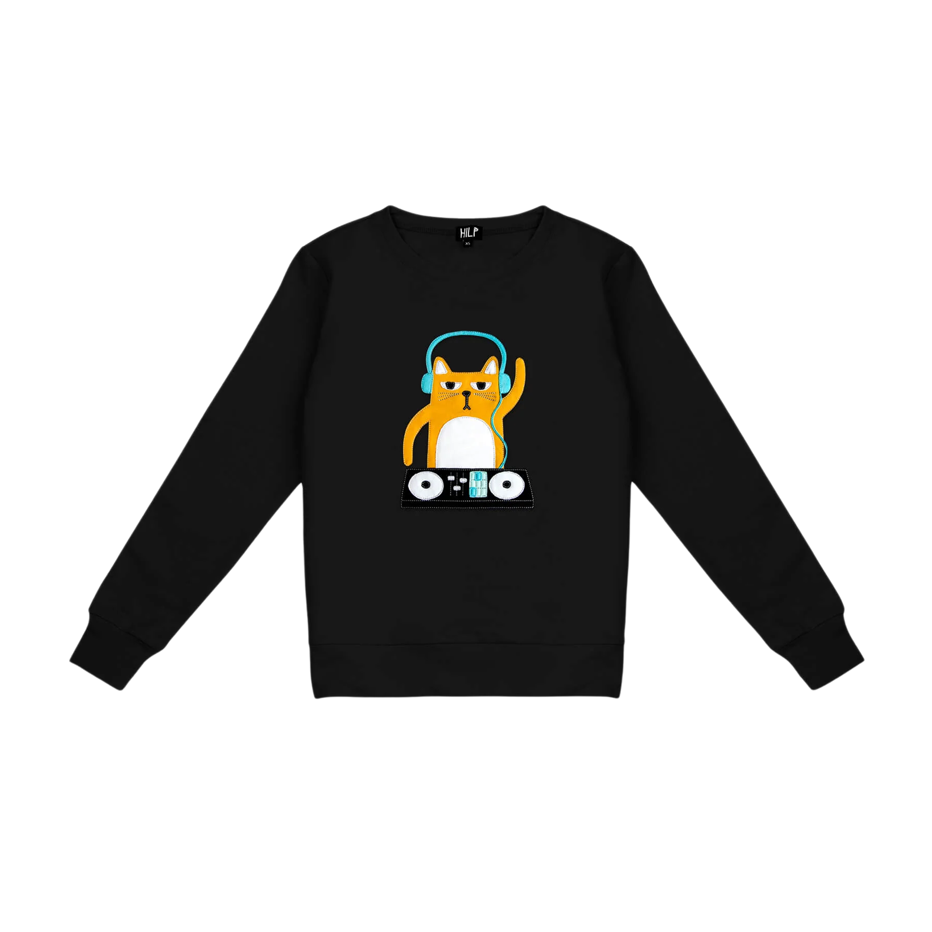 HILP DJ Cat men's sweatshirt in black