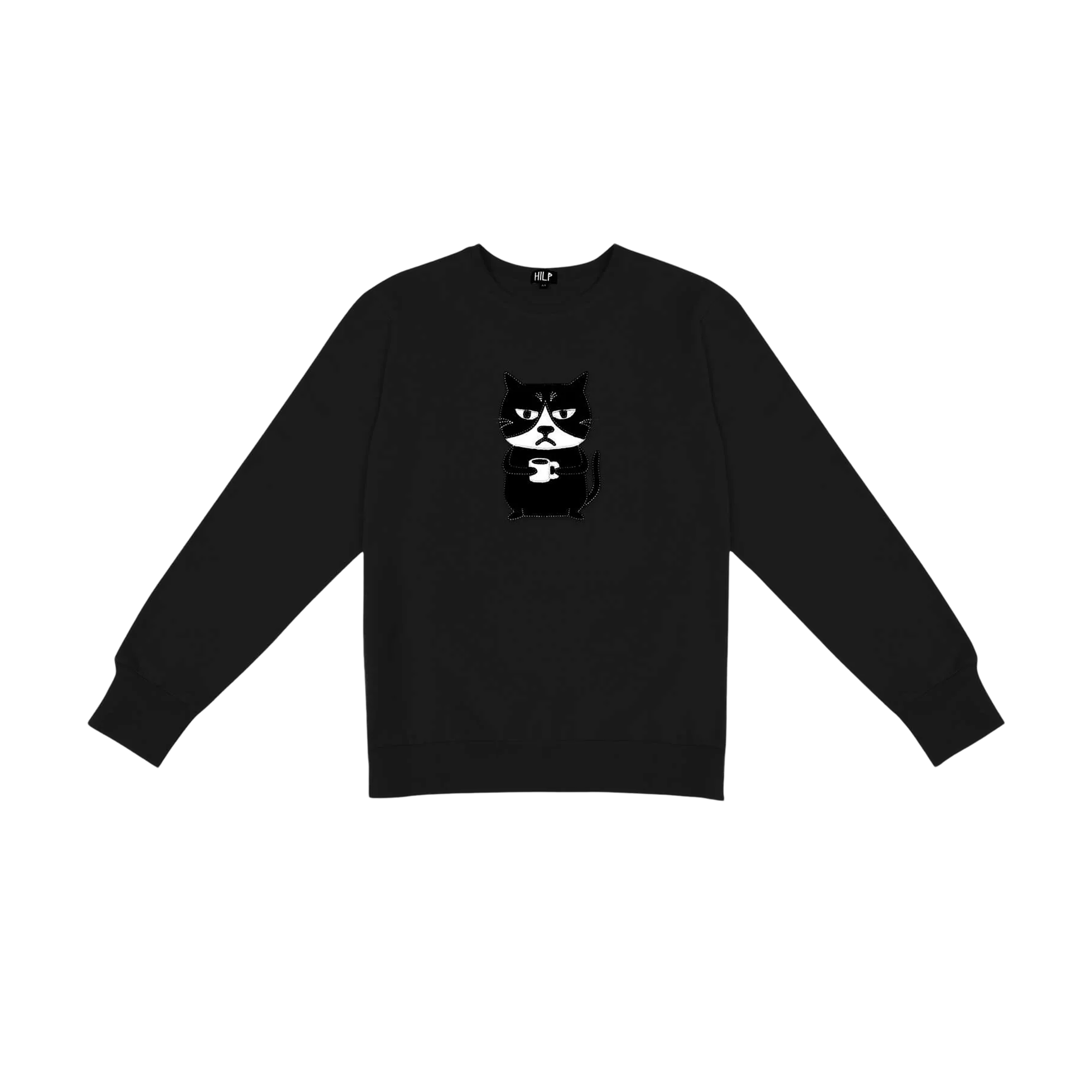 HILP Grumpy Cat men's sweatshirt in black