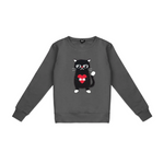 HILP Heartful Cat women's sweatshirt in dark grey