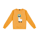 HILP No Drama Llama women's sweatshirt in yellow