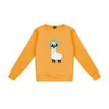 HILP No Drama Llama women's sweatshirt in yellow