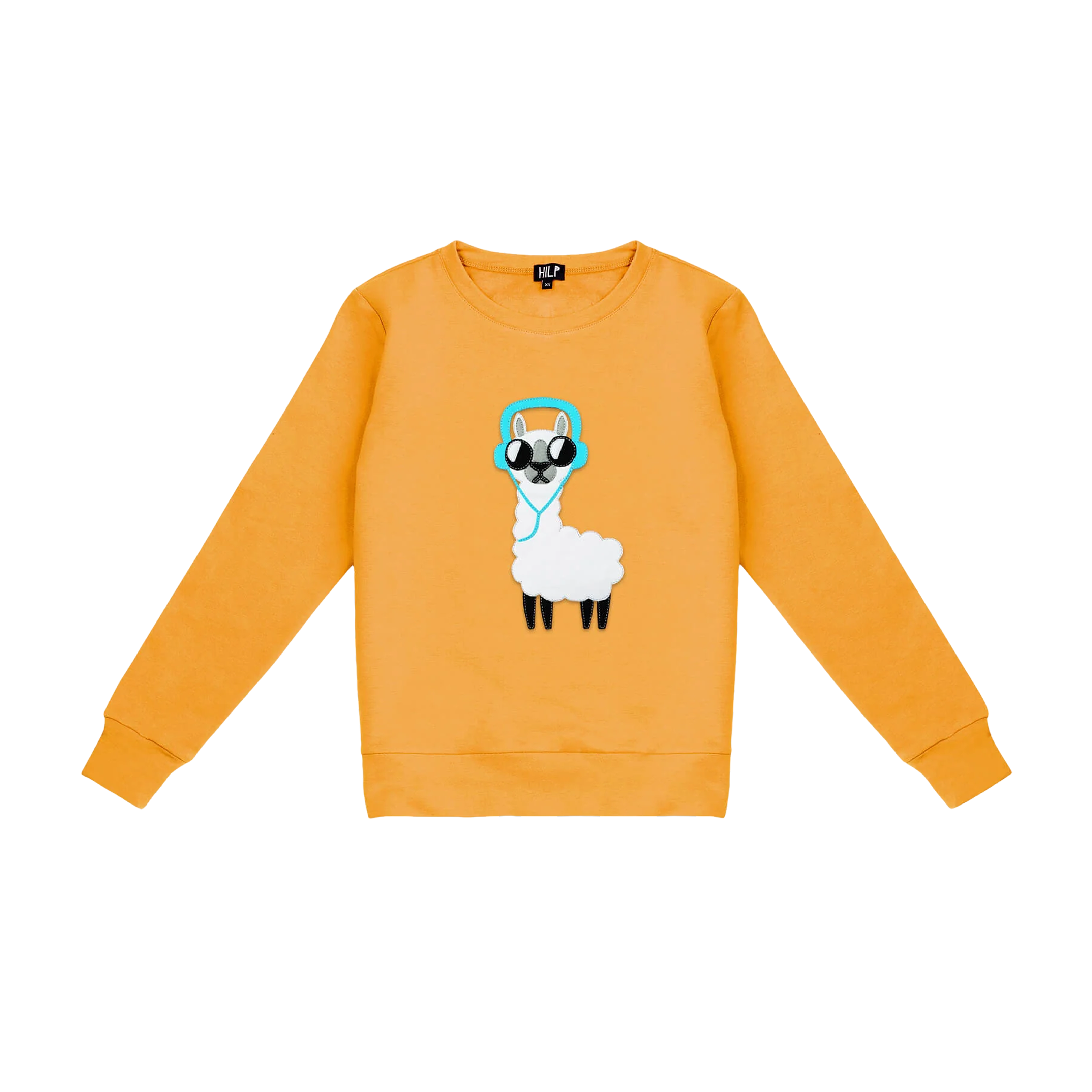 HILP No Drama Llama women's sweatshirt in yellow