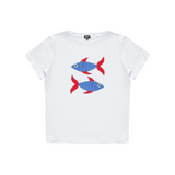 HILP Pisces zodiac women's t-shirt in white