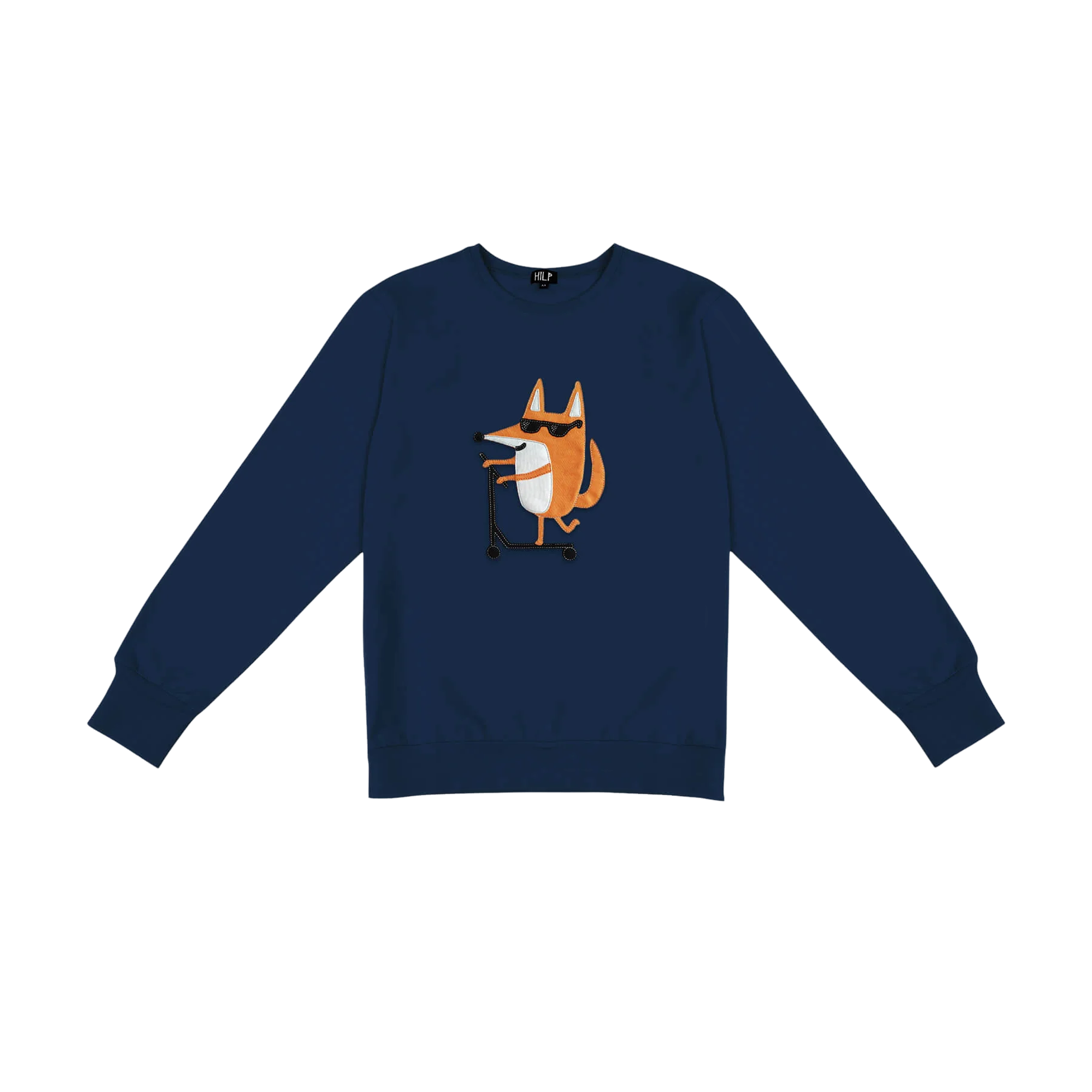HILP Scootering Fox men's sweatshirt in navy