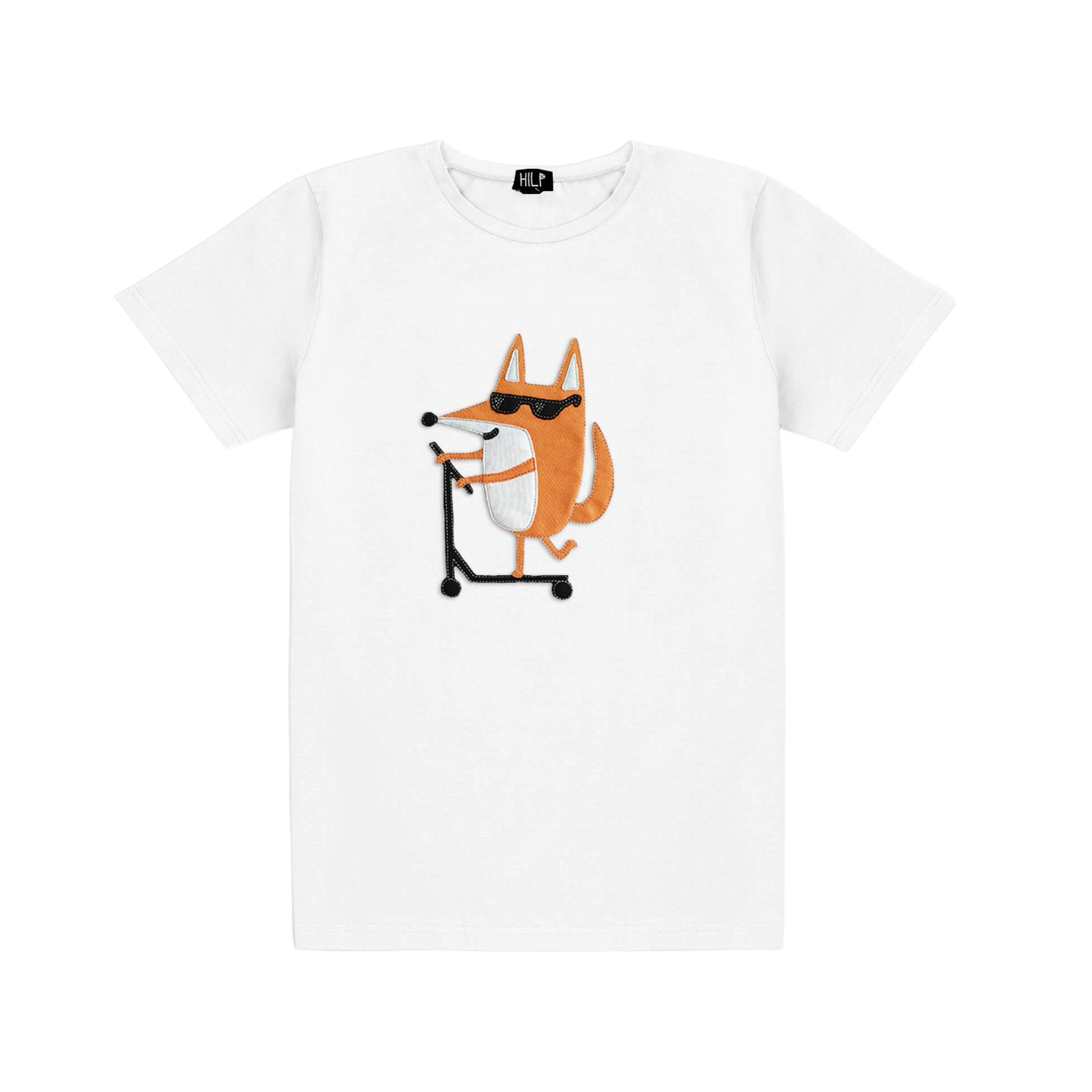 HILP Scootering Fox men's t-shirt in white