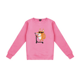 HILP Scootering Fox women's sweatshirt in pink