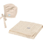 Merino Wool Baby Set HOPE Blanket and Bonnet - Snøluv
