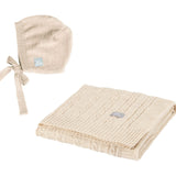 Merino Wool Baby Set HOPE Blanket and Bonnet - Snøluv
