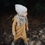 Eared Jumpsuit for Babies and Kids - Mustard