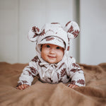 Eared Jumpsuit for Babies and Kids - Acorns on Sand