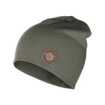 Khaki green kids merino wool beanie by Lenne