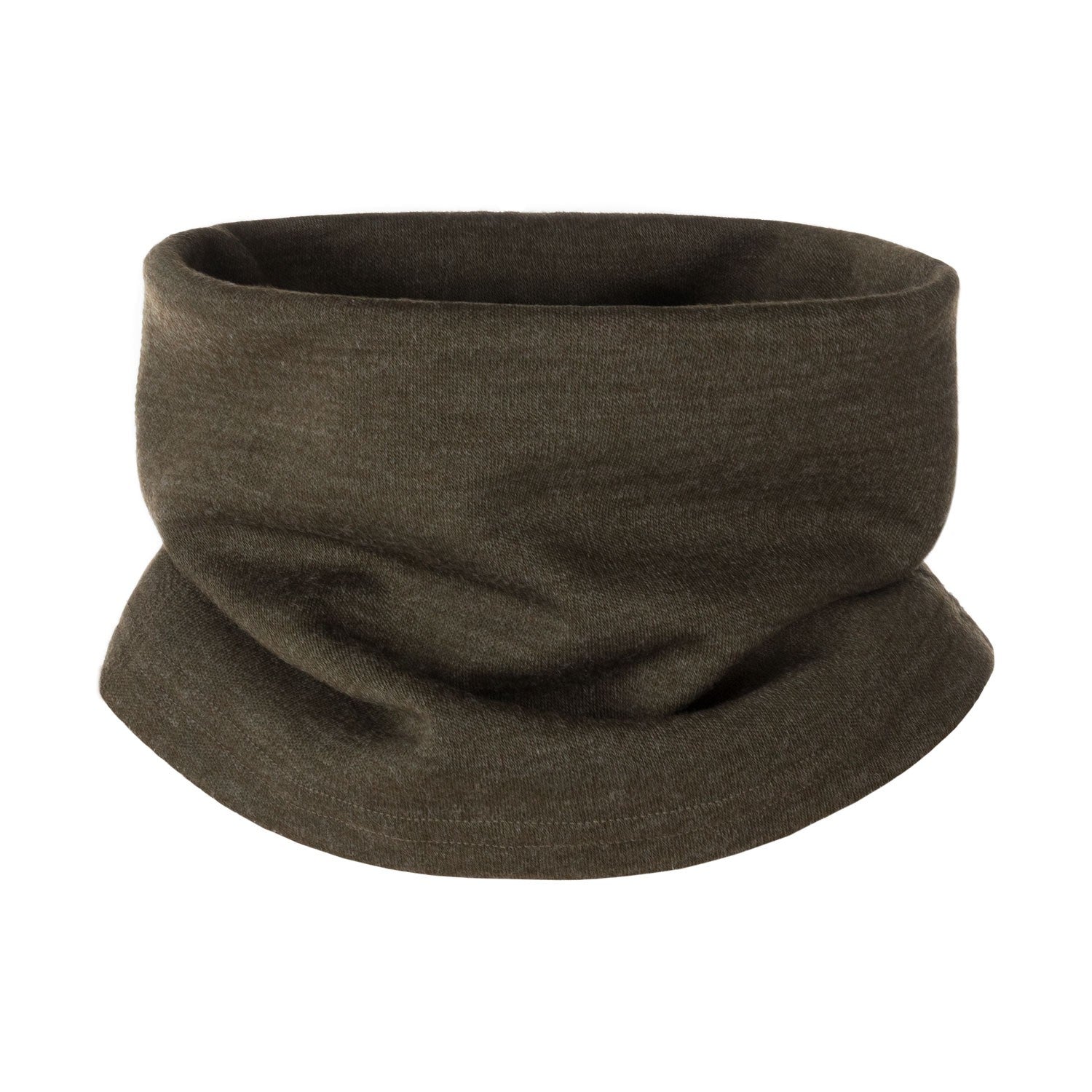 Olive merino wool neck warmer by Lenne, view 2