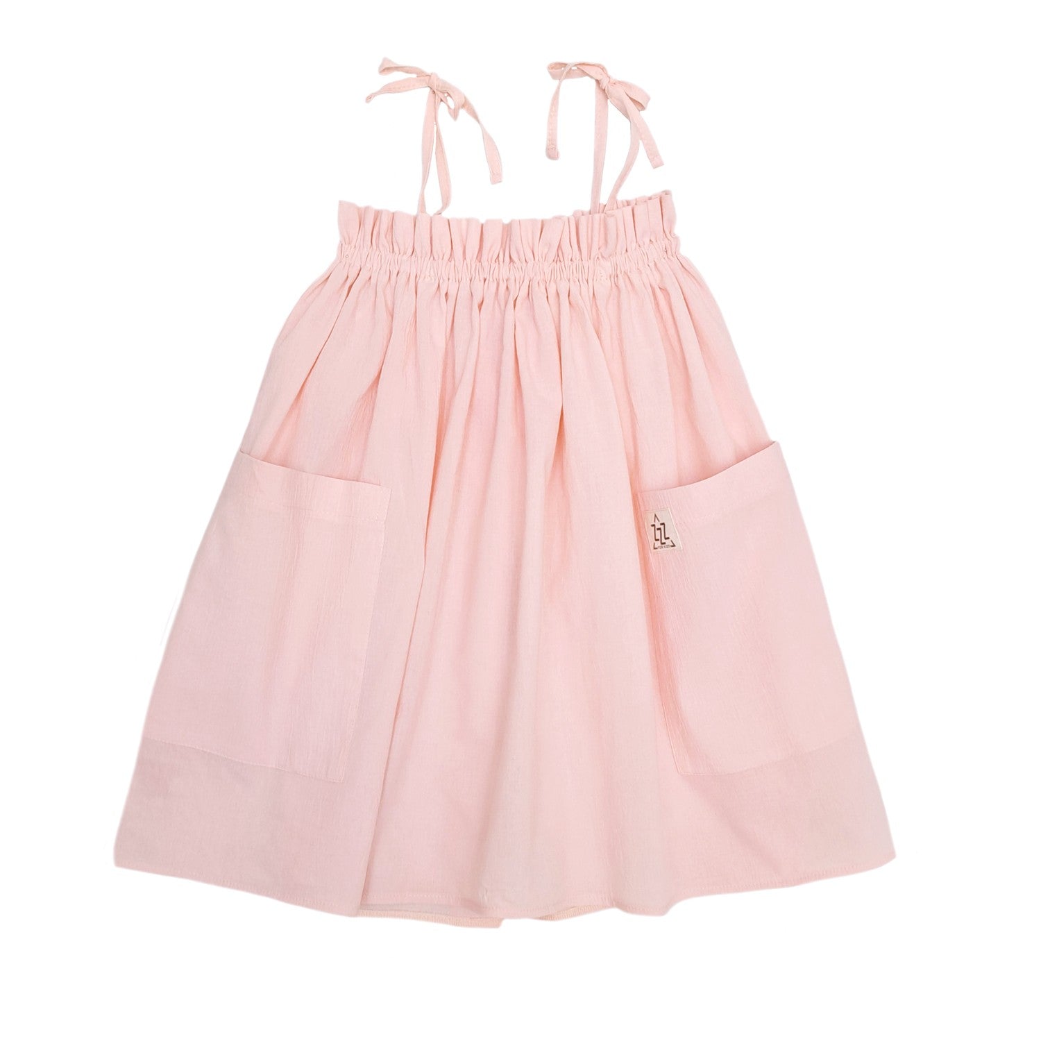 Kids Muslin Dress Milka, Peach, children's dress