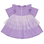 Kids Muslin Dress Sisi, Lilac, OEKO-TEX cotton