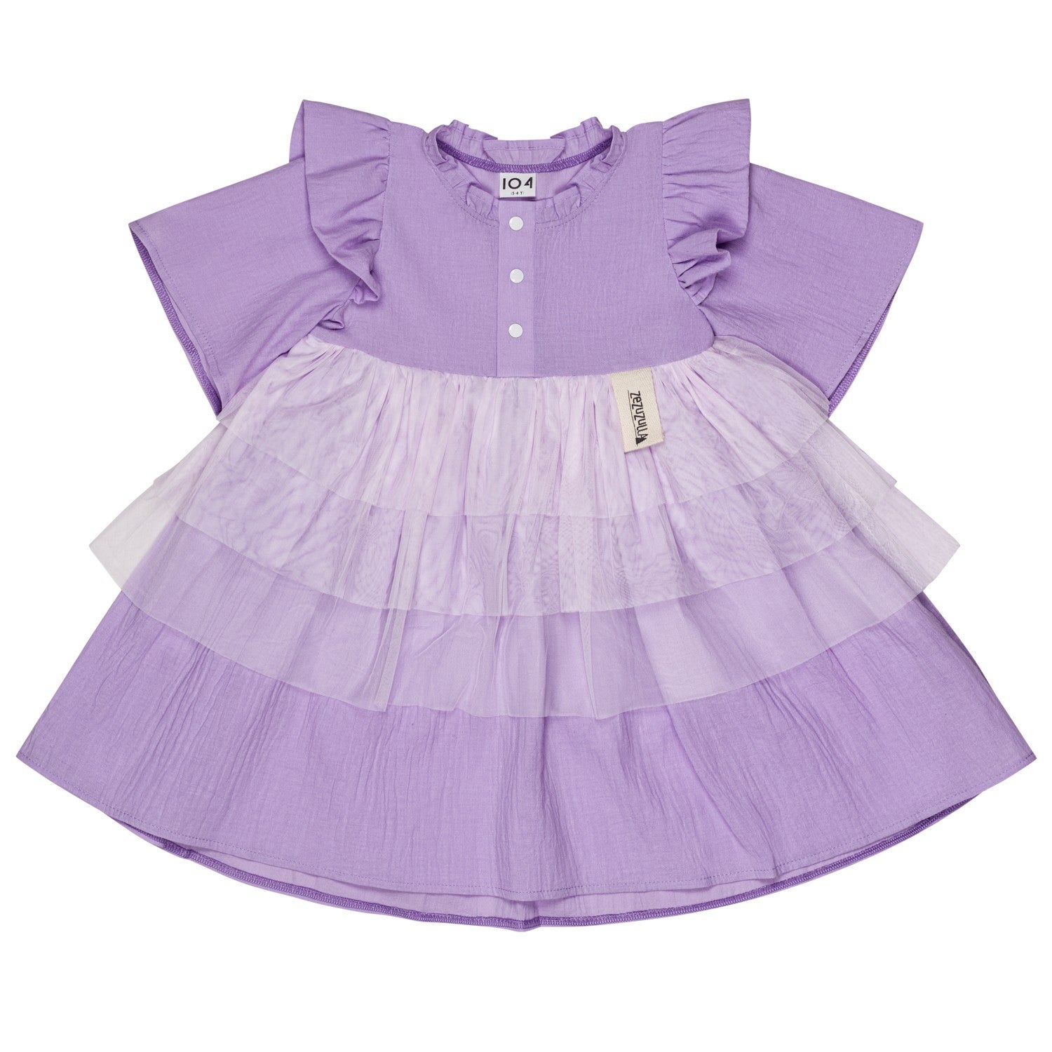 Kids Muslin Dress Sisi, Lilac, OEKO-TEX cotton