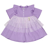 Kids Muslin Dress Sisi, Lilac, OEKO-TEX cotton