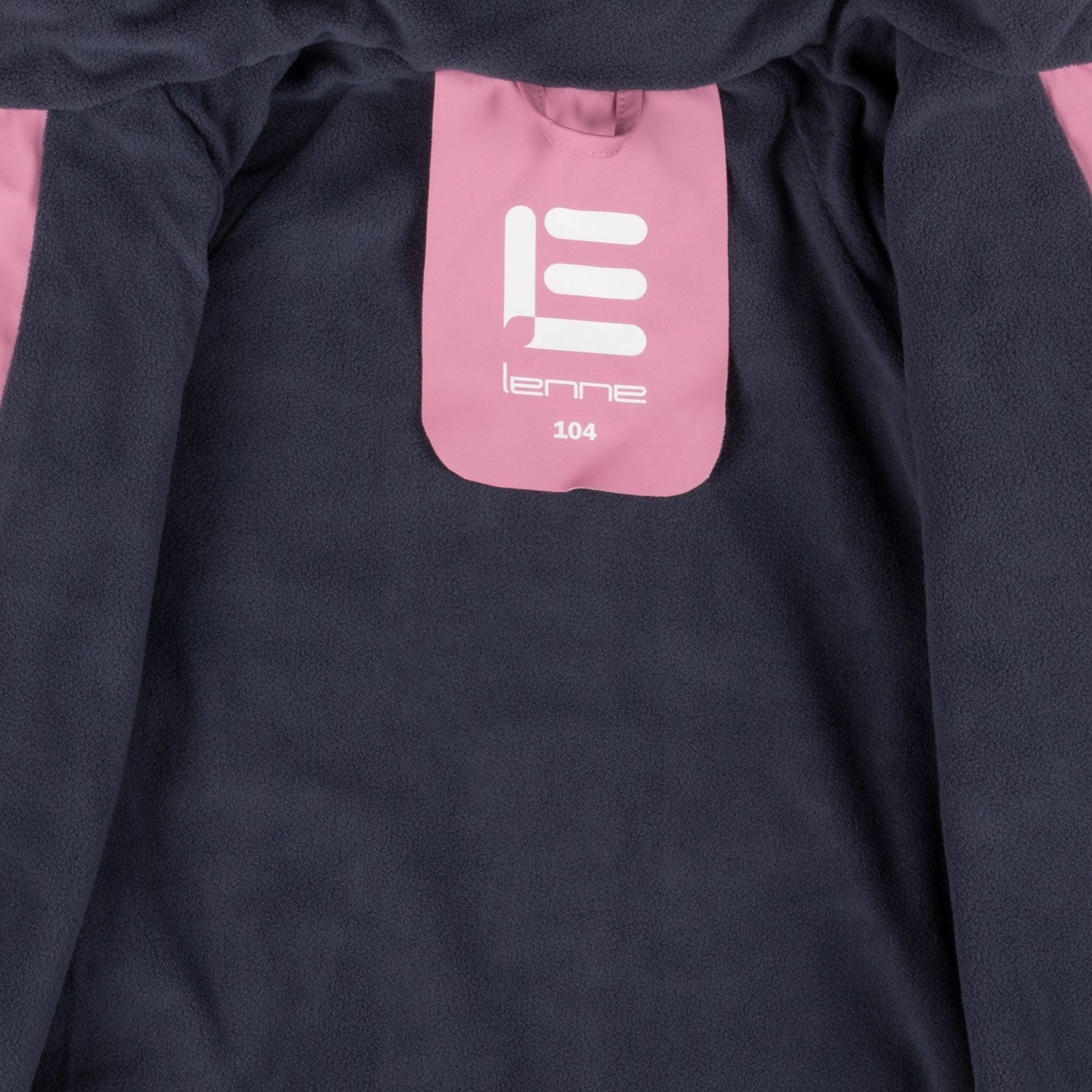 Pink and navy kids fleece lined rain set by Lenne, view 4