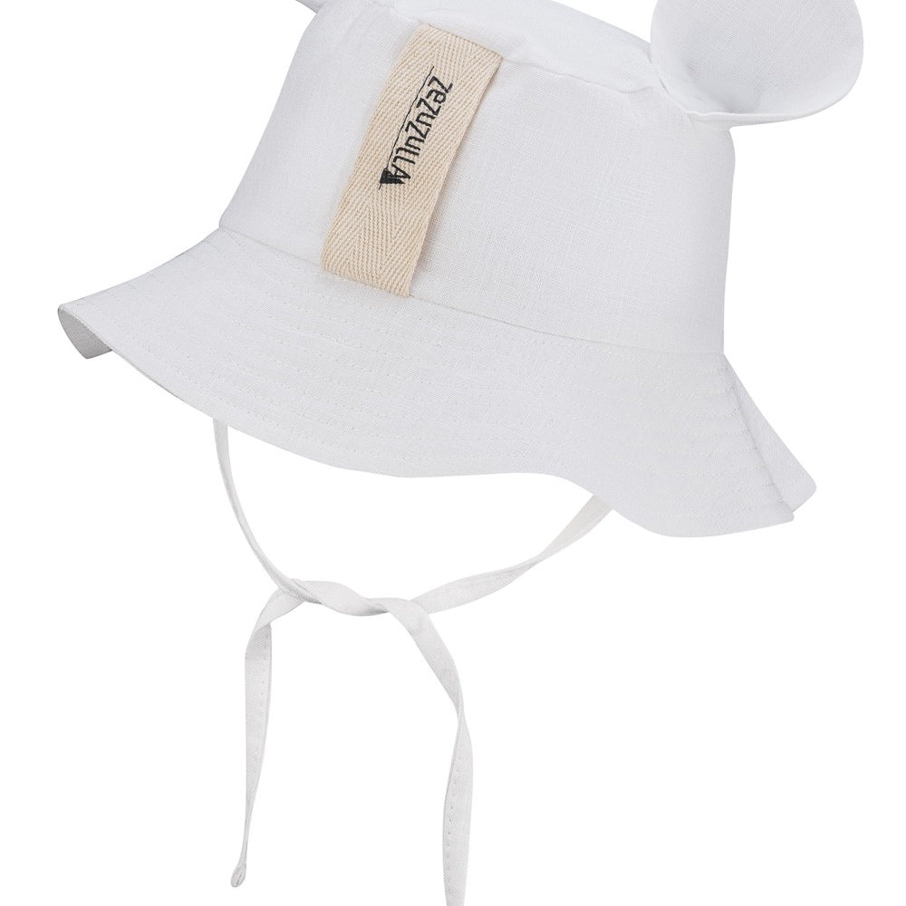 Kids Hat with Ears - White