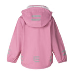 Pink kids waterproof rain jacket by Lenne, view 2