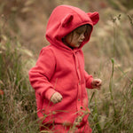 Eared Jumpsuit for Babies and Kids - Coral
