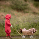 Eared Jumpsuit for Babies and Kids - Coral