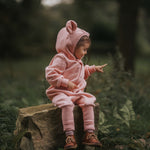 Eared Jumpsuit for Babies and Kids - Peach